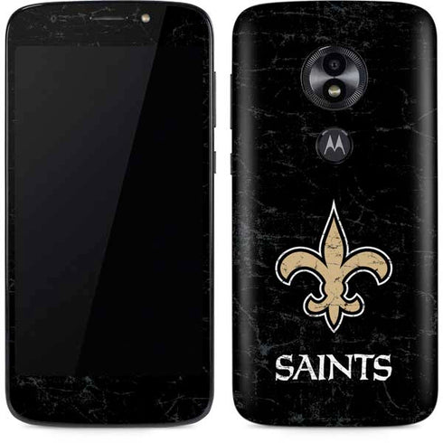 NFL New Orleans Saints Distressed Moto E5 Play Skin